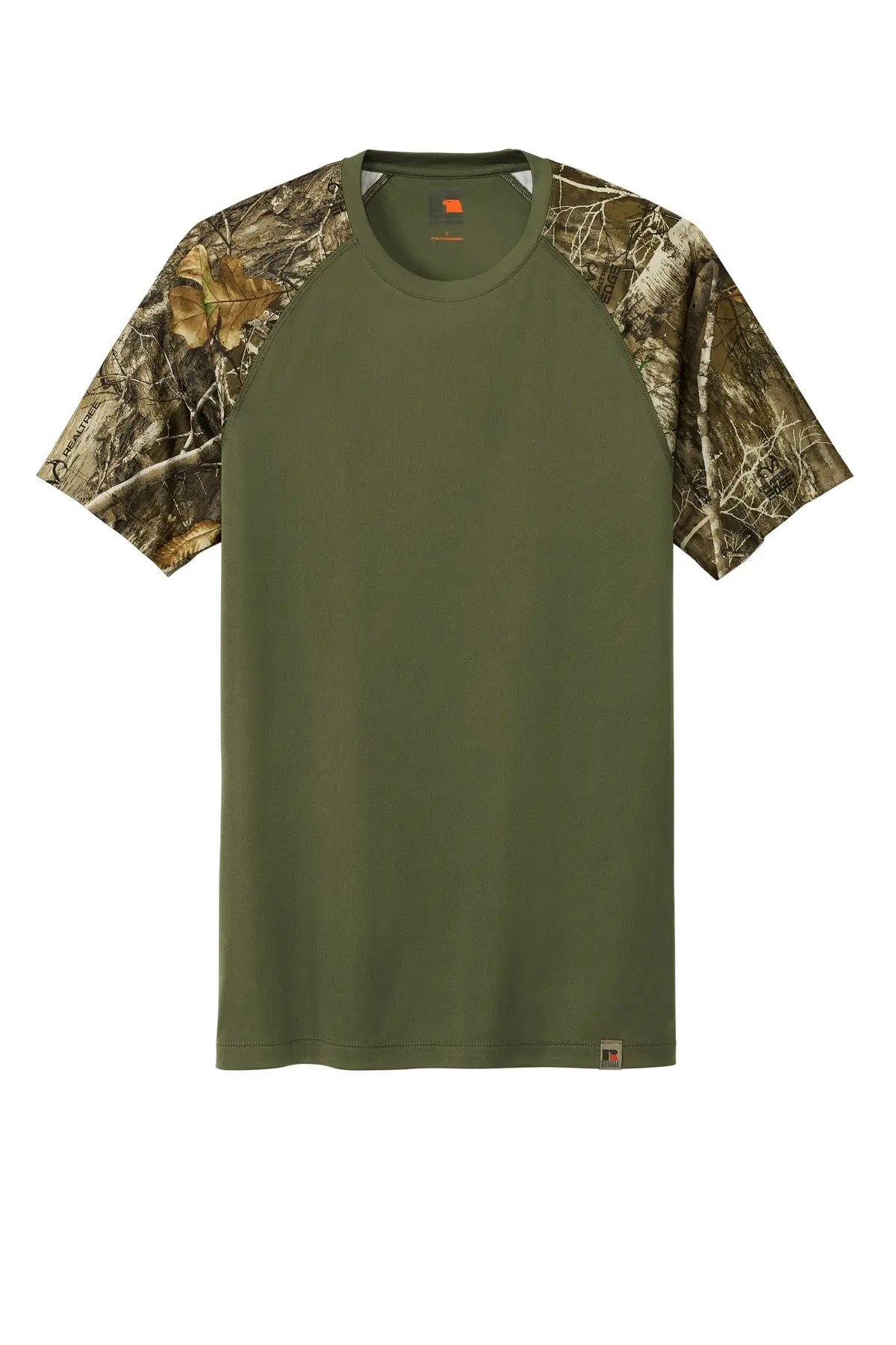 Russell Outdoors Ru151 Realtree Colorblock Performance Tee - Olive Drab Green Edge