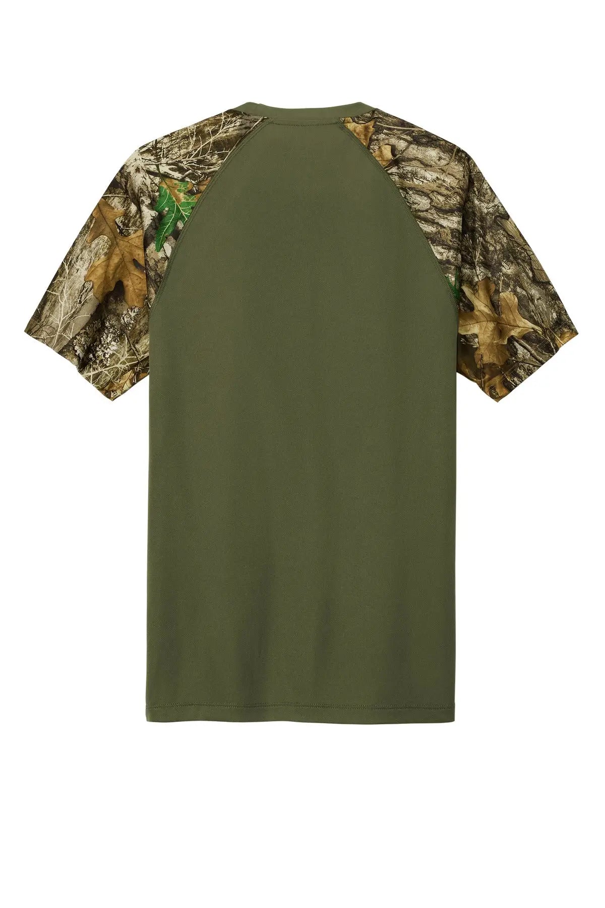 Russell Outdoors Ru151 Realtree Colorblock Performance Tee - Olive Drab Green Edge - Green/ / Adult Xs