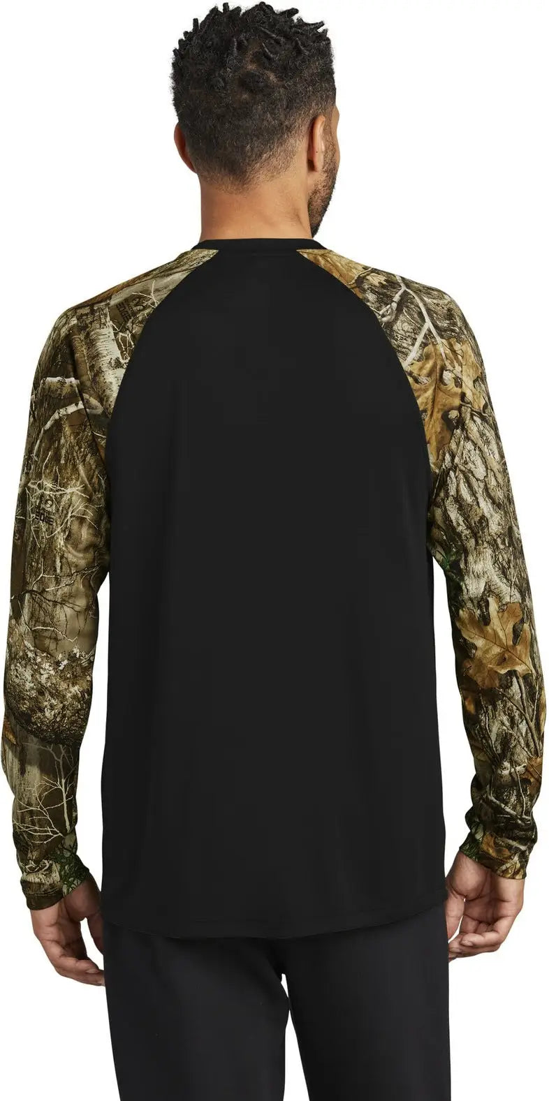 Russell Outdoors Ru151ls Realtree Colorblock Performance Long Sleeve Tee - Black Edge