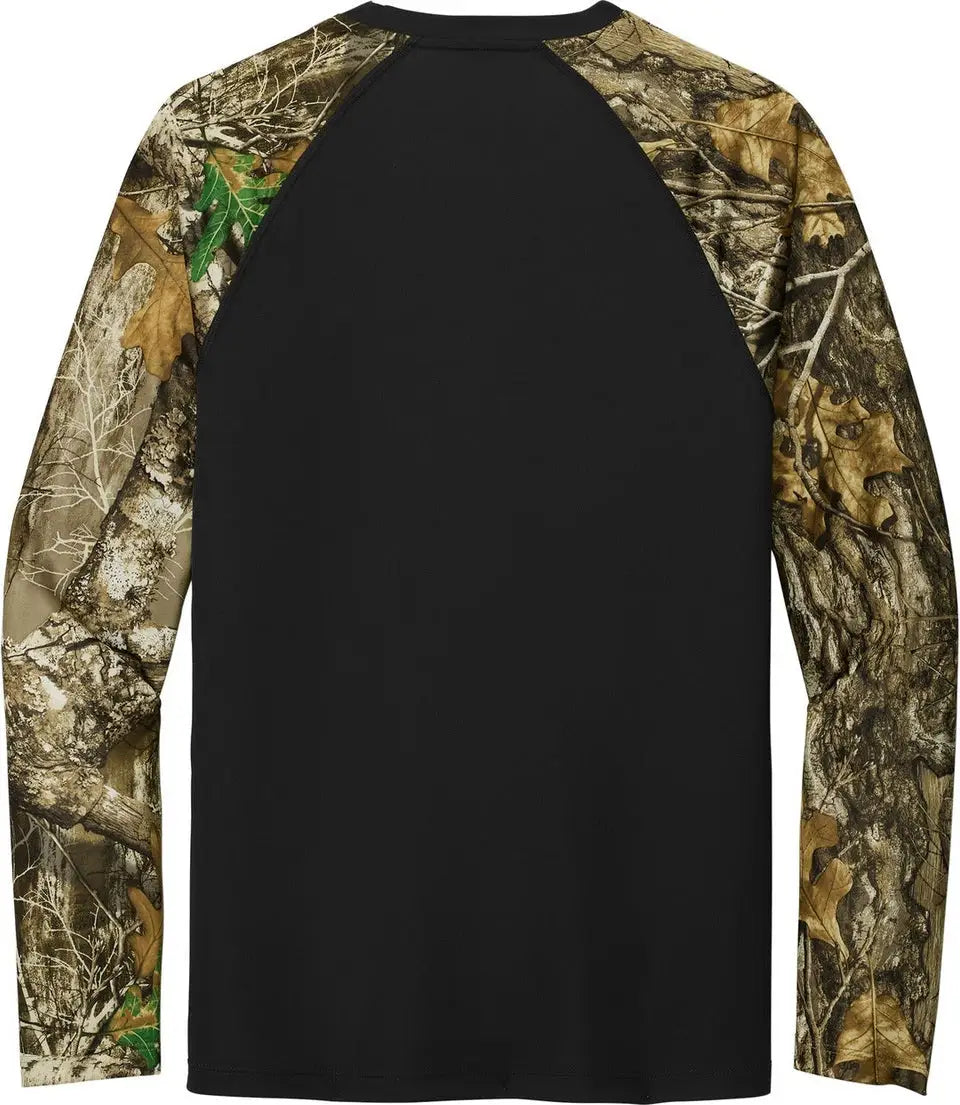 Russell Outdoors Ru151ls Realtree Colorblock Performance Long Sleeve Tee - Black Edge - Black/ / Adult Xs