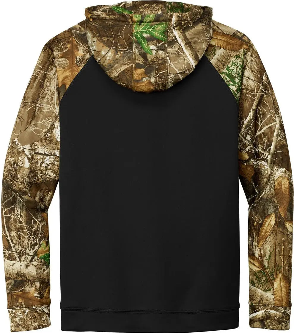 Russell Outdoors Ru451 Realtree Performance Colorblock Pullover Hoodie - Black Edge - Black/ / Adult Xs