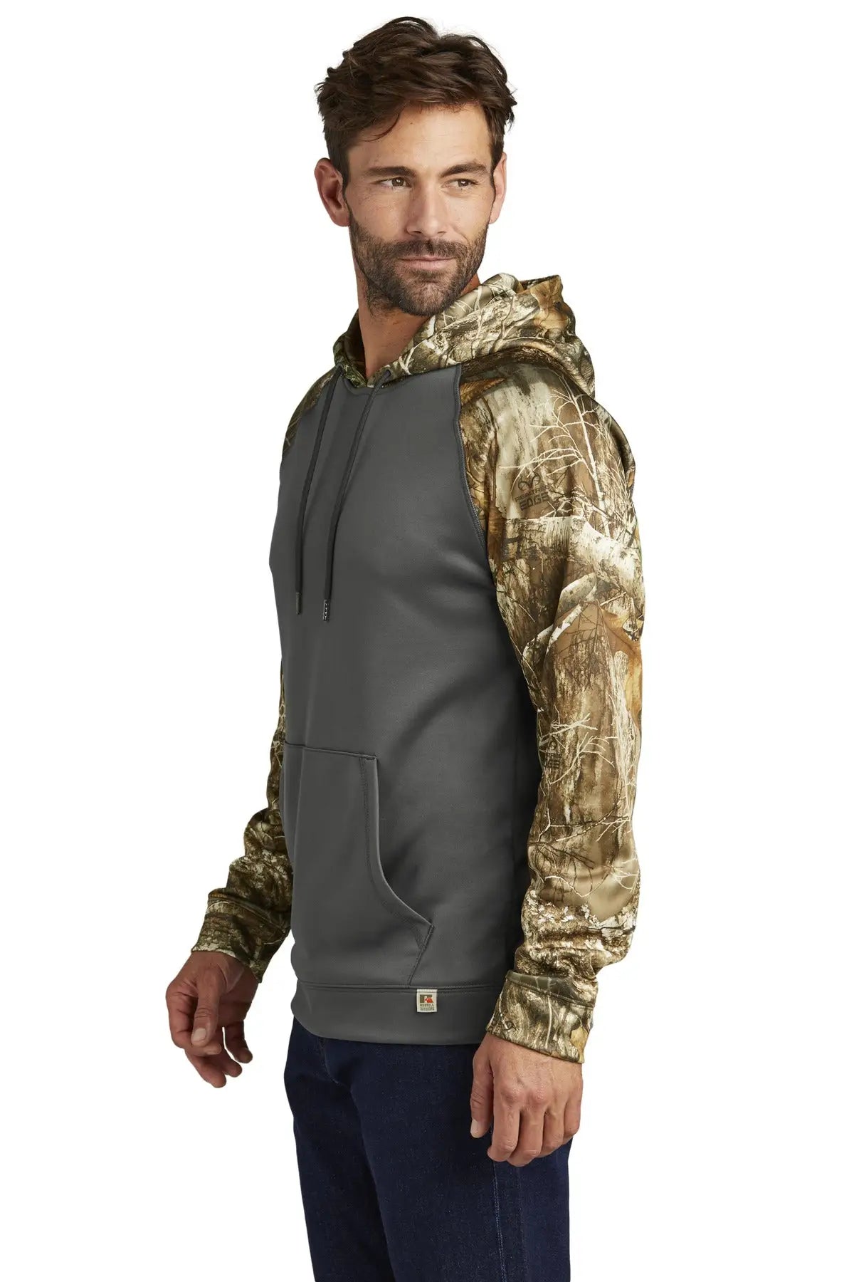 Russell Outdoors Ru451 Realtree Performance Colorblock Pullover Hoodie - Magnet Edge
