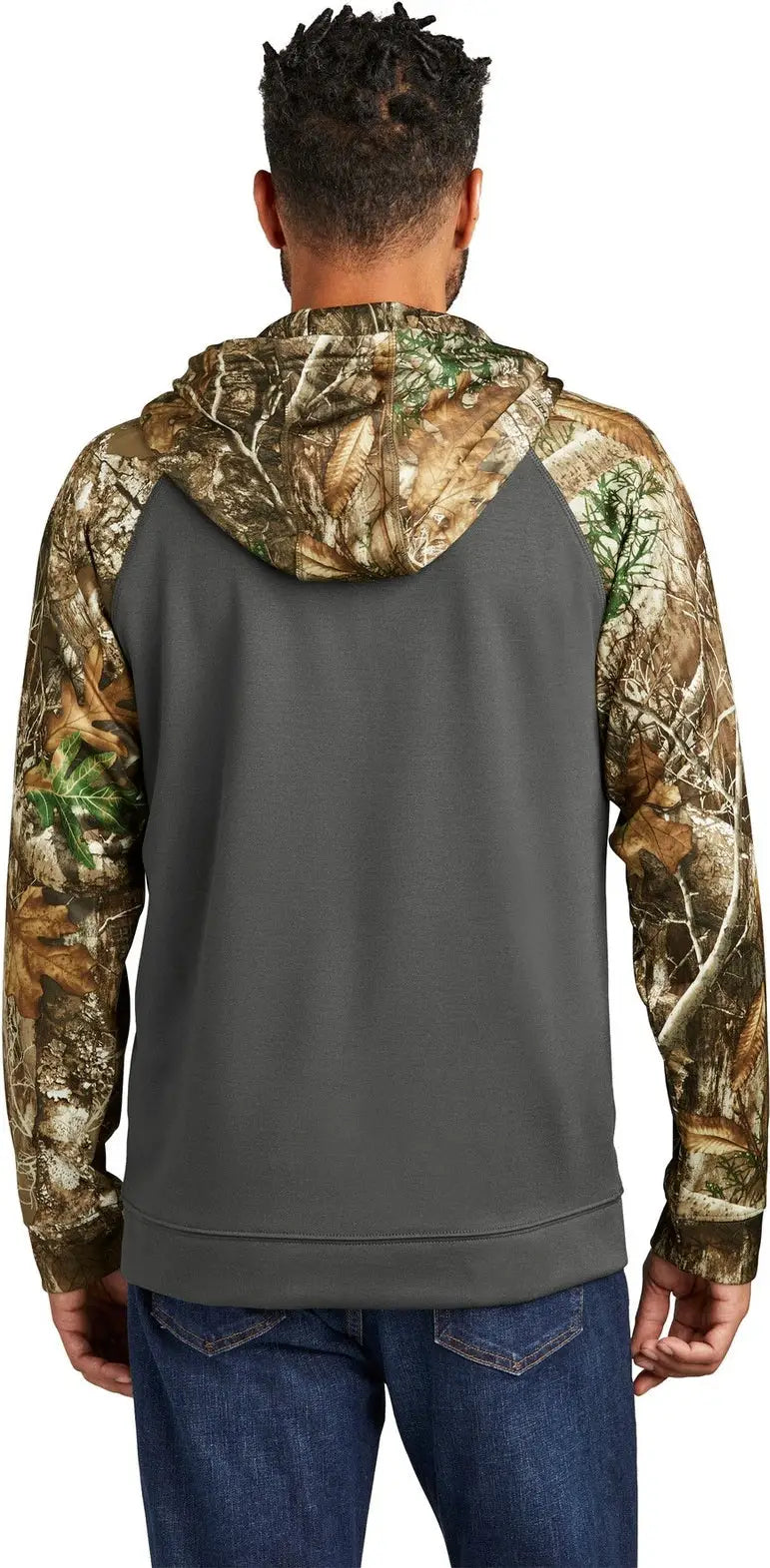 Russell Outdoors Ru452 Realtree Performance Colorblock Full-zip Hoodie - Magnet Edge