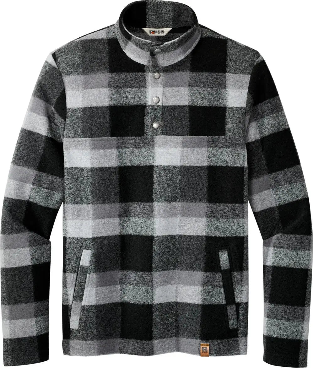 Russell Outdoors Ru551 Basin Snap Pullover - Deep Black Plaid