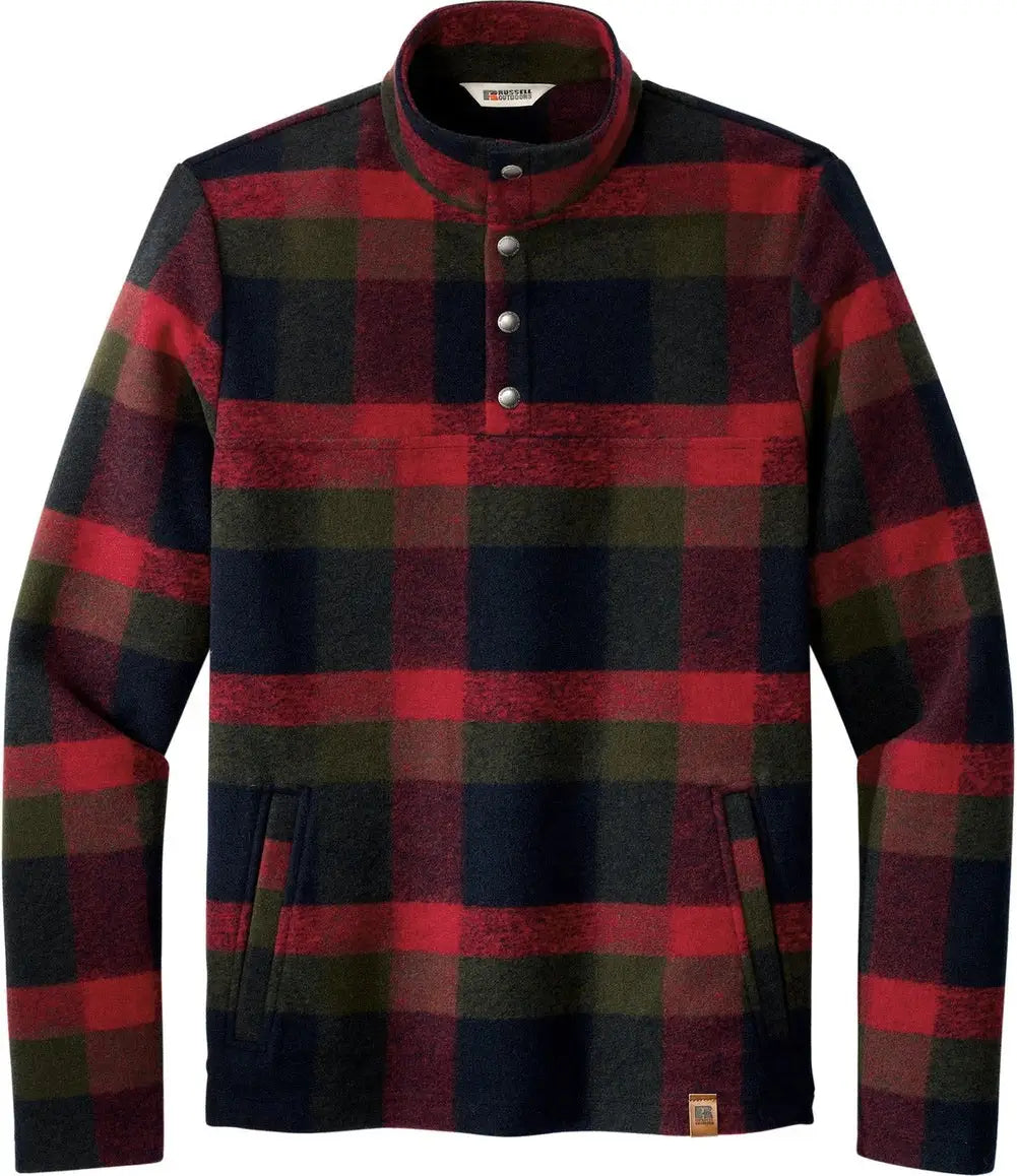 Russell Outdoors Ru551 Basin Snap Pullover - Red Plaid
