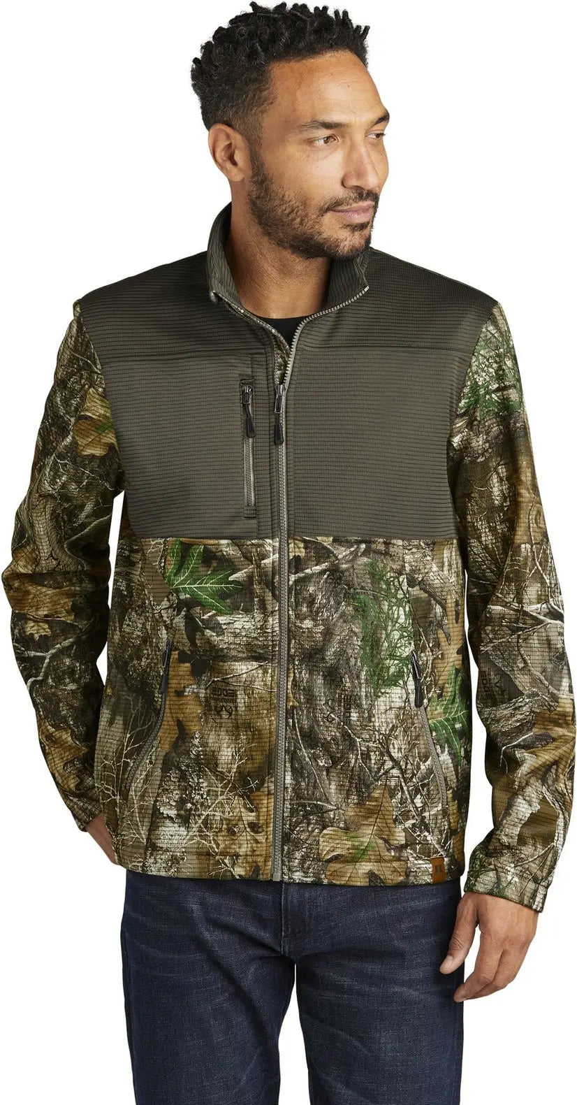 Russell Outdoors Ru601 Realtree Atlas Colorblock Soft Shell - Cargo Brown Edge - Brown/ / Adult Xs