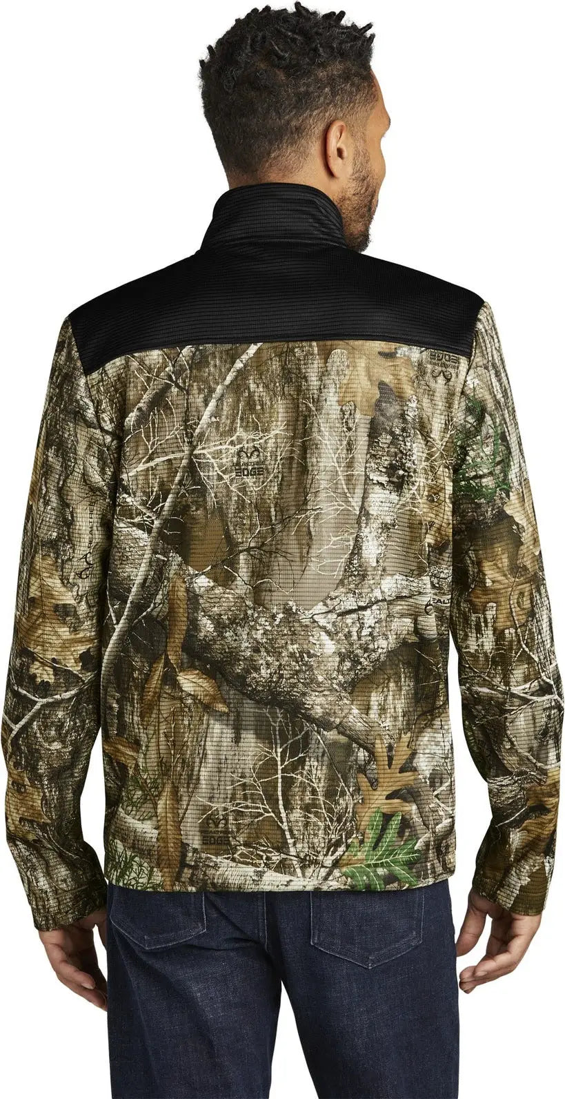 Russell Outdoors Ru601 Realtree Atlas Colorblock Soft Shell - Deep Black Edge
