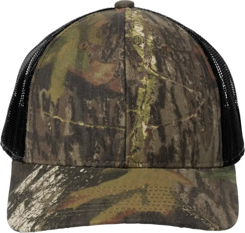 Russell Outdoors Ru900 Camo Snapback Trucker Cap - Mossy Oak New Break Up Deep Black - Up/ / Adult Osfa