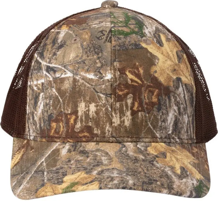 Russell Outdoors Ru900 Camo Snapback Trucker Cap - Realtree Edge Brown - Edge/ / Adult Osfa