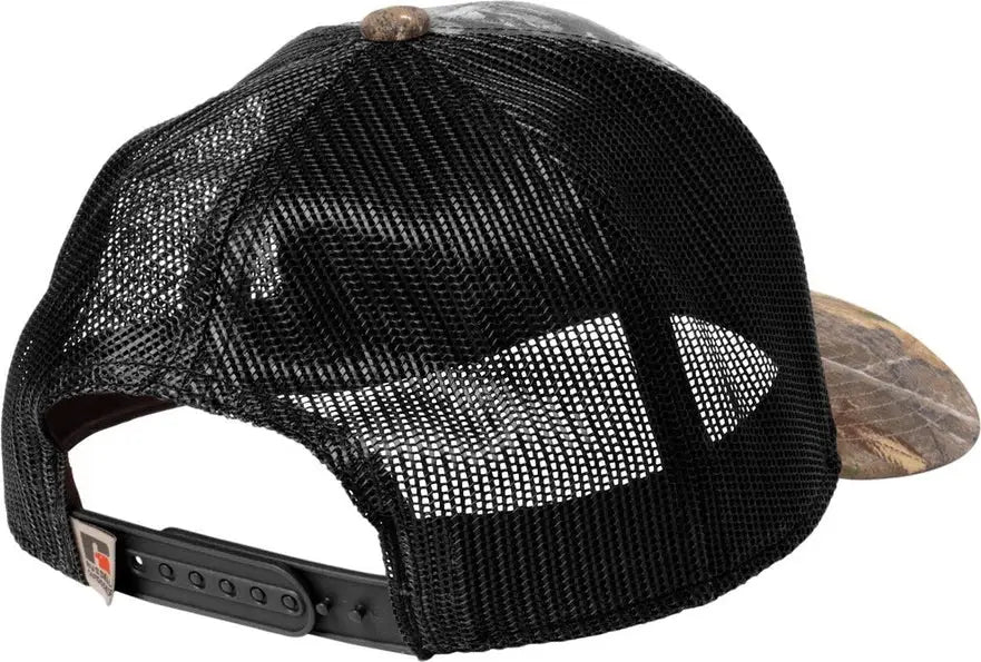 Russell Outdoors Ru900 Camo Snapback Trucker Cap - Realtree Edge Deep Black - Edge/ / Adult Osfa