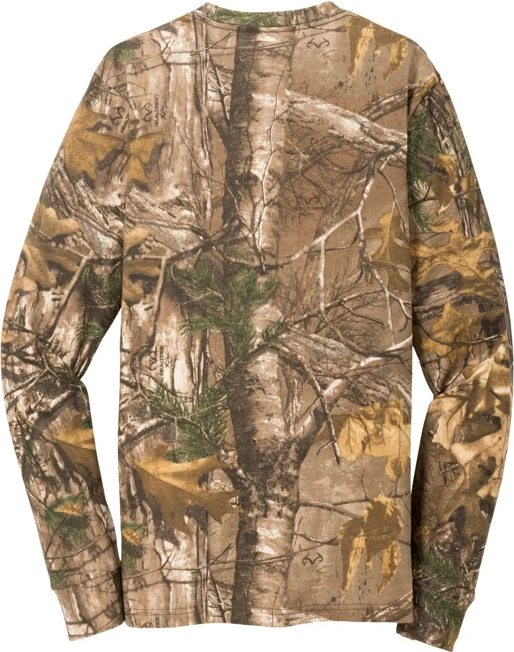 Russell Outdoors S020r Realtree Long Sleeve Explorer 100% Cotton T-shirt with Pocket