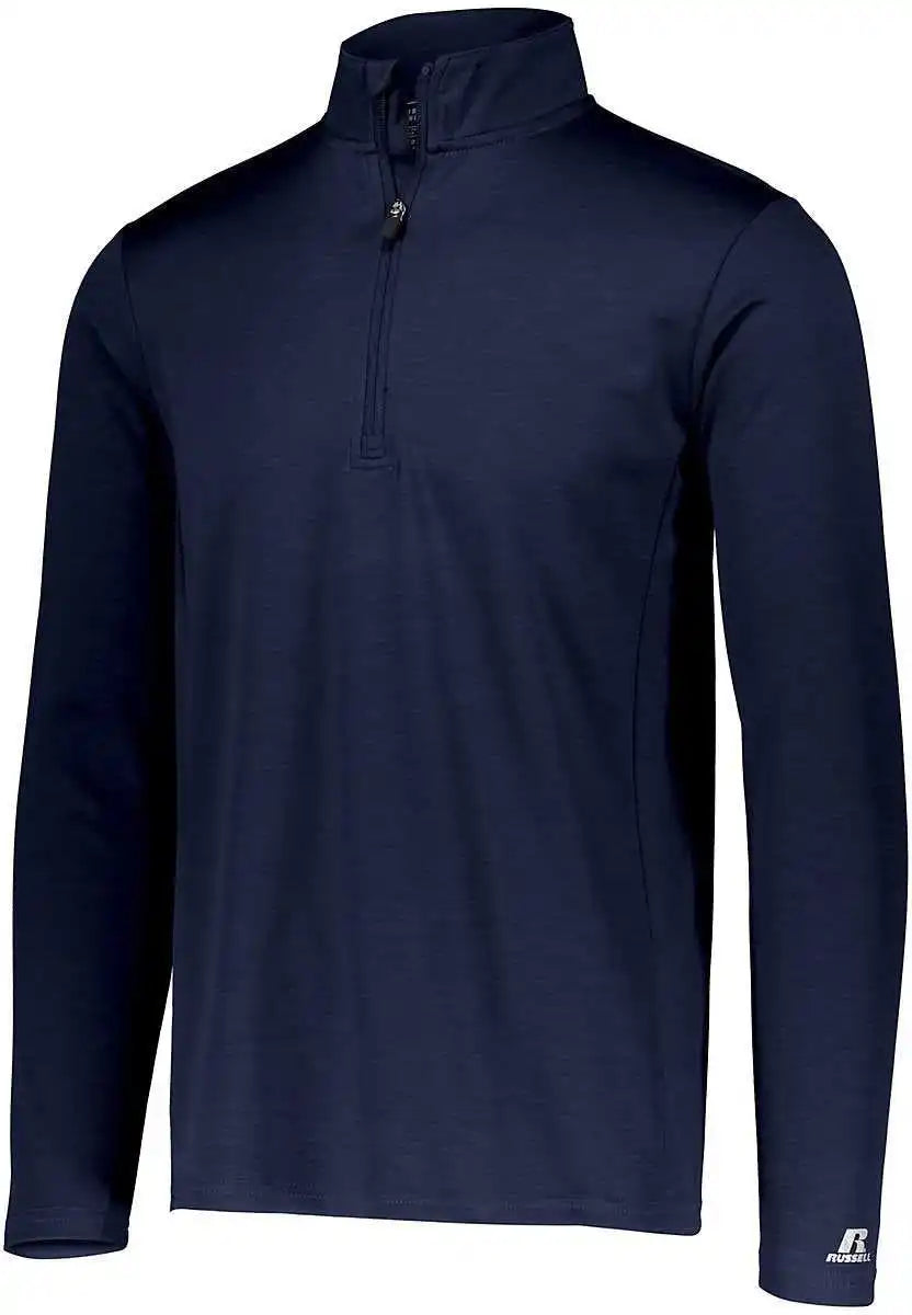 Russell Qz7eam Dri-power Lightweight 1 4 Zip Pullover - Navy