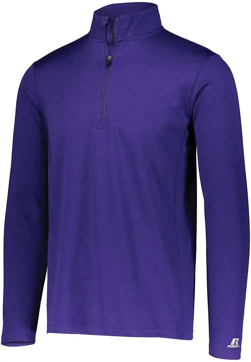 Russell Qz7eam Dri Power Lightweight 1 4 Zip Pullover Purple