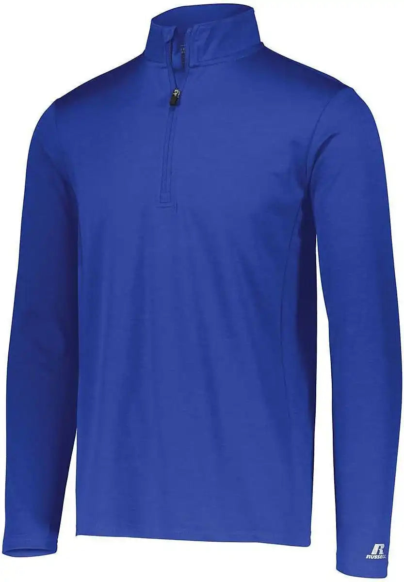 Russell Qz7eam Dri-power Lightweight 1 4 Zip Pullover - Royal