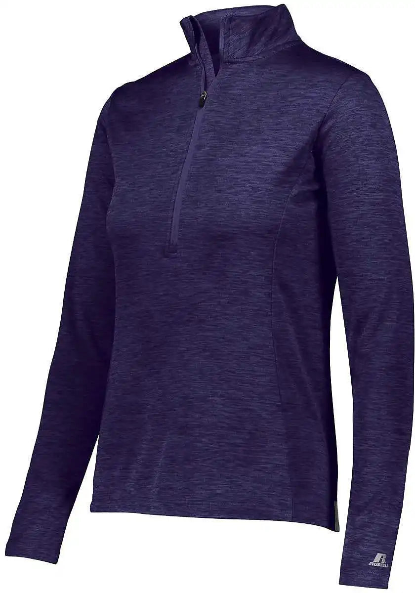 Russell Qz7eax Ladies Dri-power Lightweight 1 4 Zip Pullover - Purple