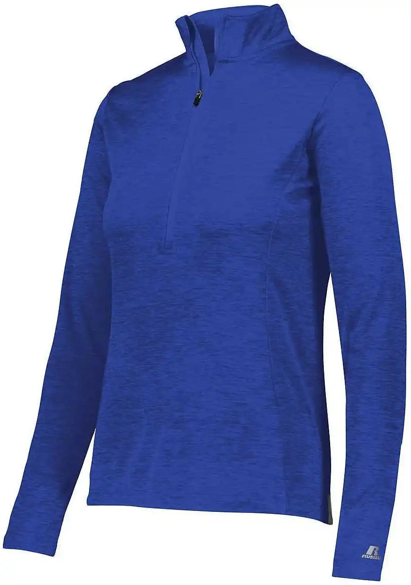 Russell Qz7eax Ladies Dri-power Lightweight 1 4 Zip Pullover - Royal