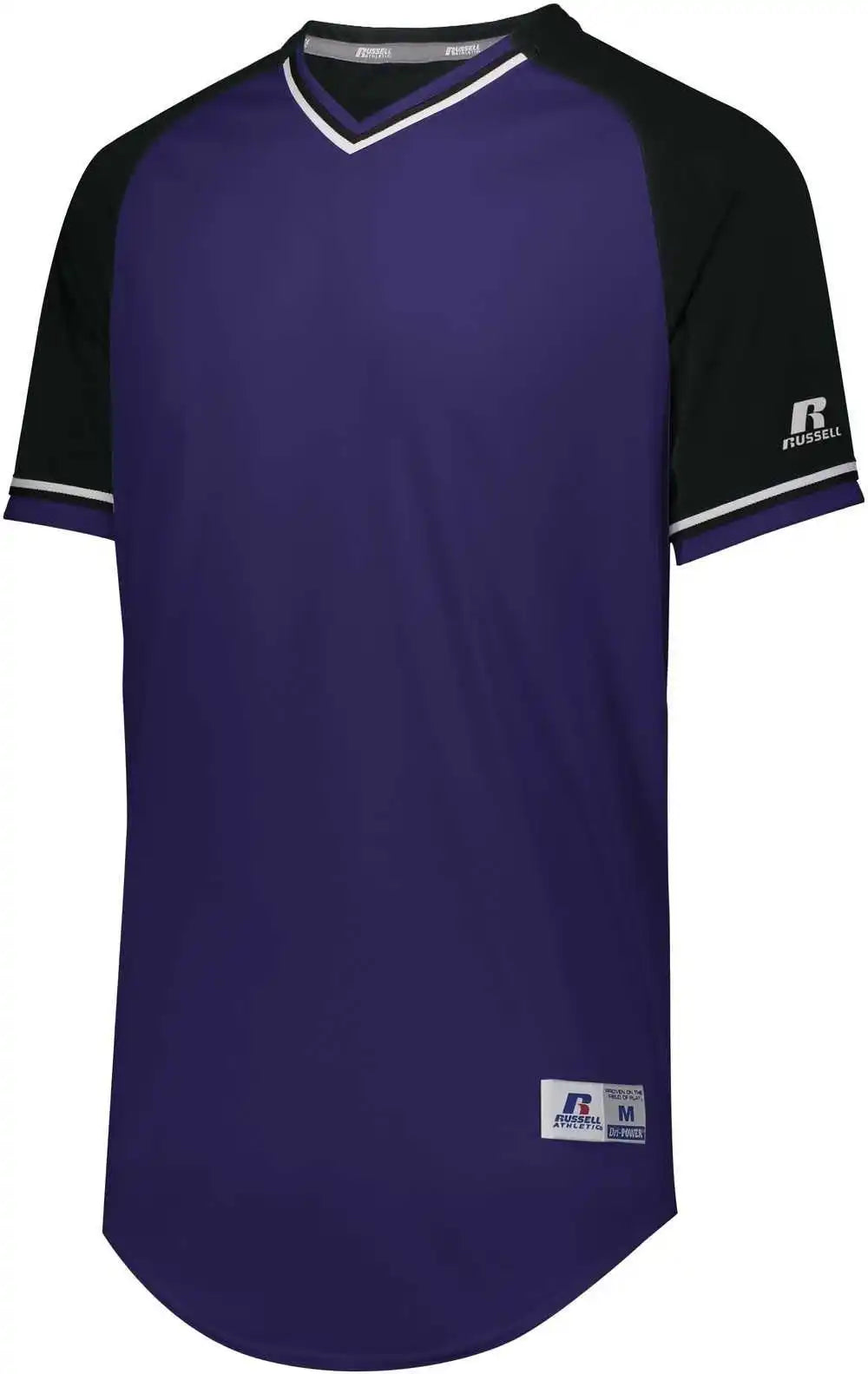 Russell R01x3b Youth Classic V-neck Jersey - Purple Black White