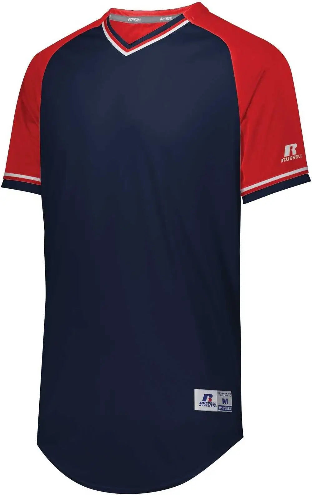 Russell R01x3m Classic V-neck Jersey - Navy True Red White