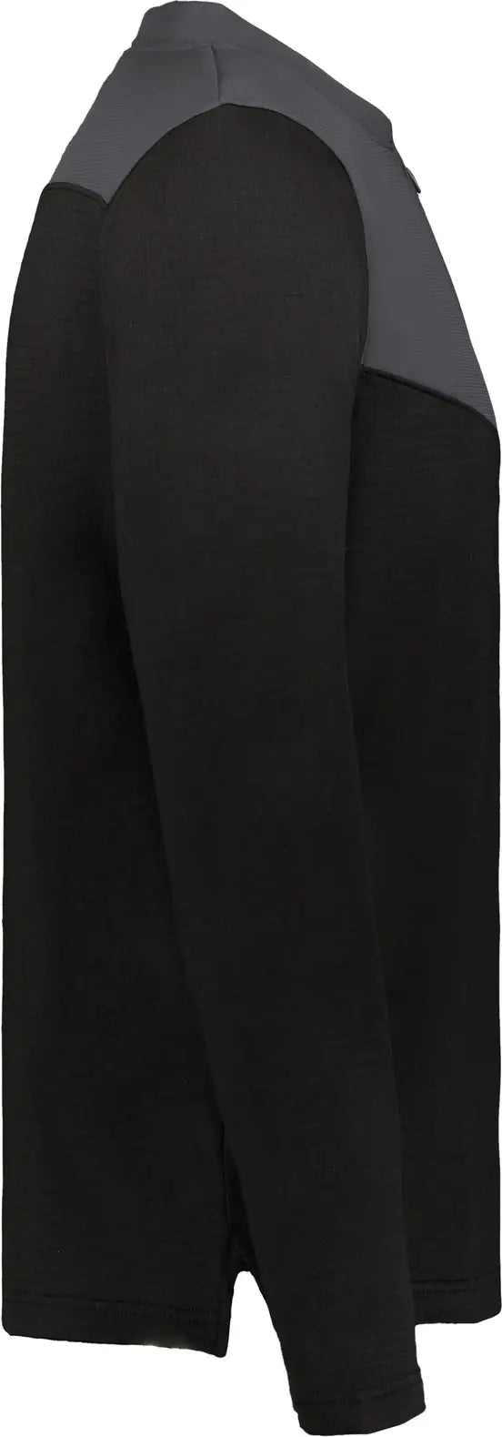 Russell R03gkm Sideline Grid 1/4-zip Pullover - Black Stealth