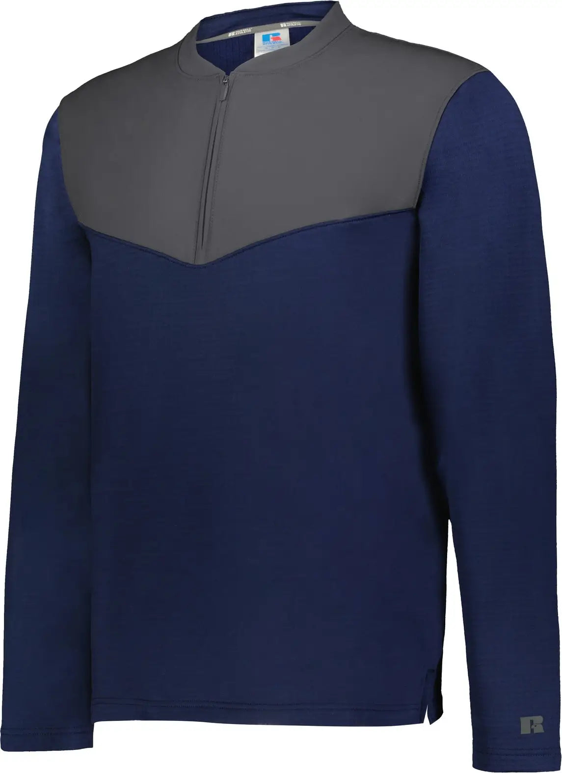 Russell R03gkm Sideline Grid 1/4-zip Pullover - Navy Stealth - Adult s