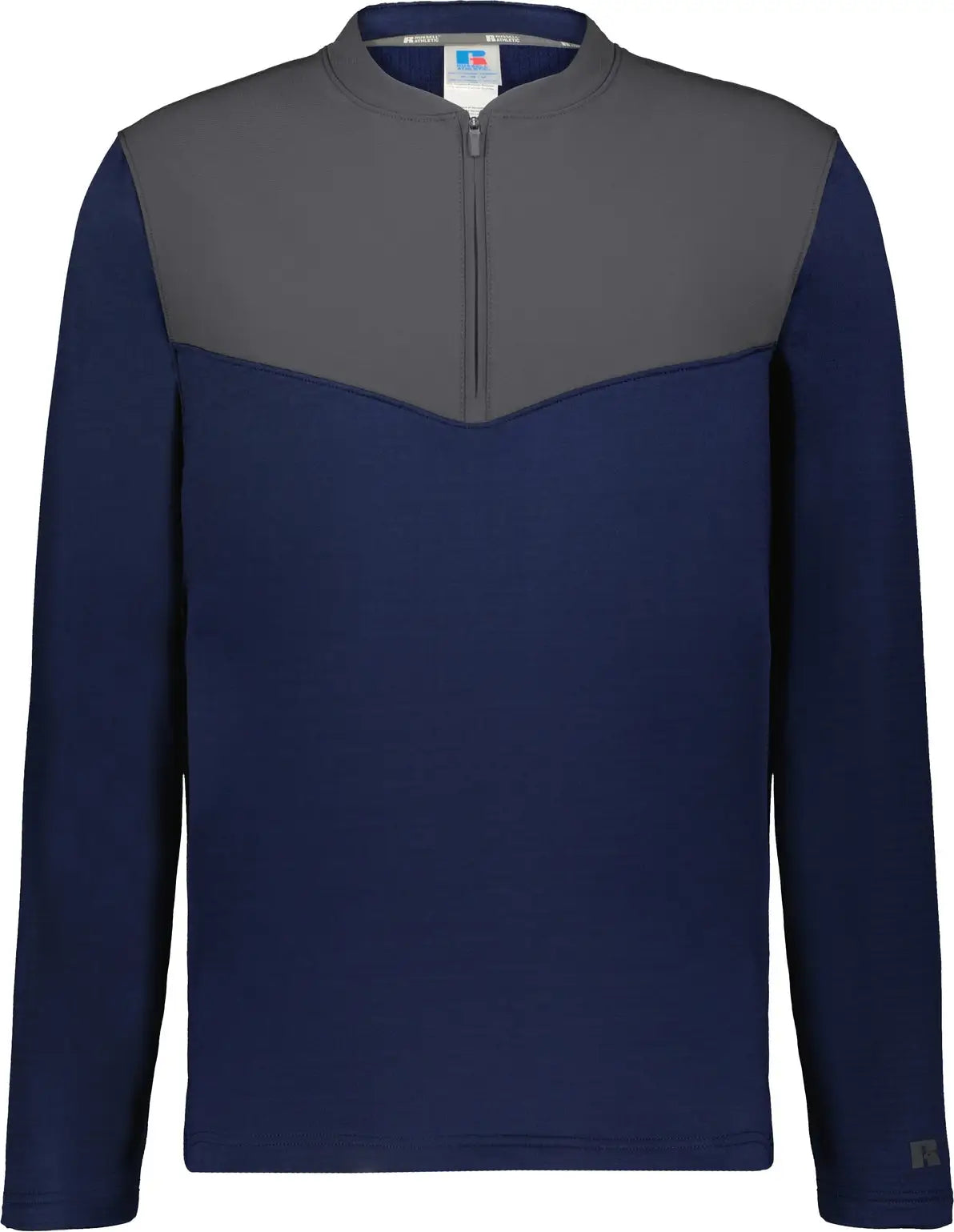 Russell R03gkm Sideline Grid 1/4-zip Pullover - Navy Stealth