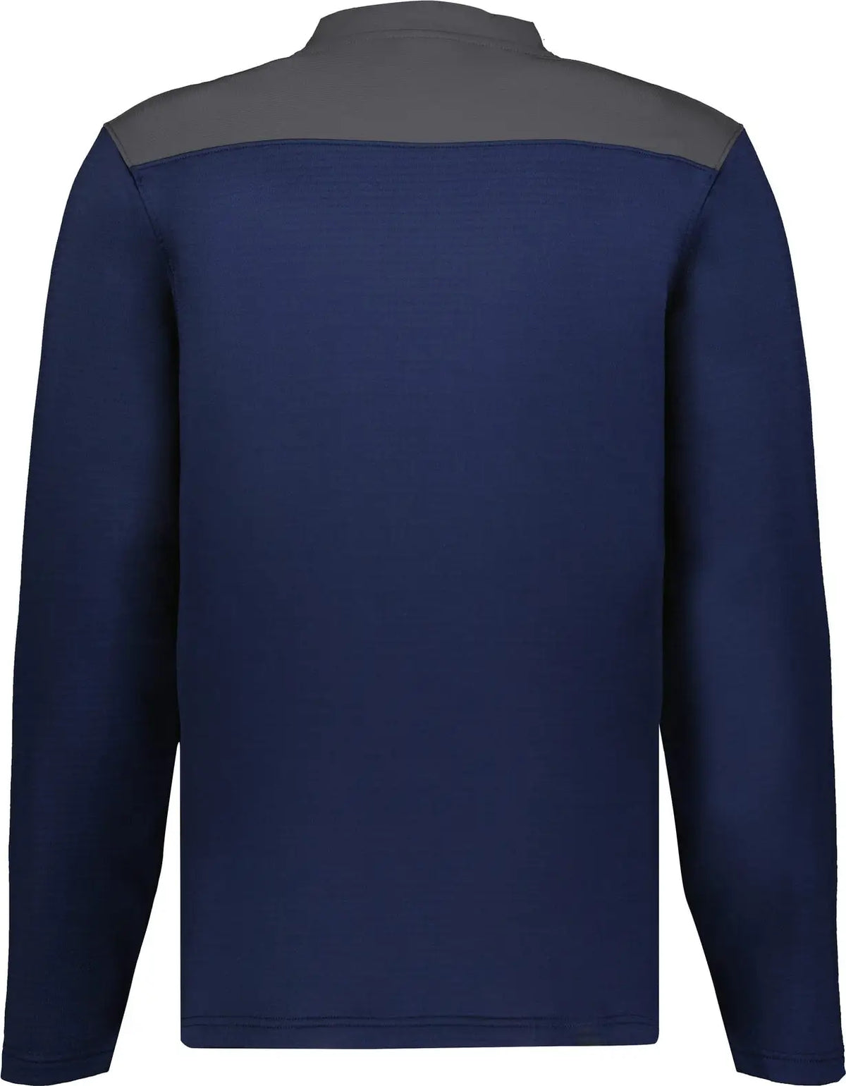Russell R03gkm Sideline Grid 1/4-zip Pullover - Navy Stealth