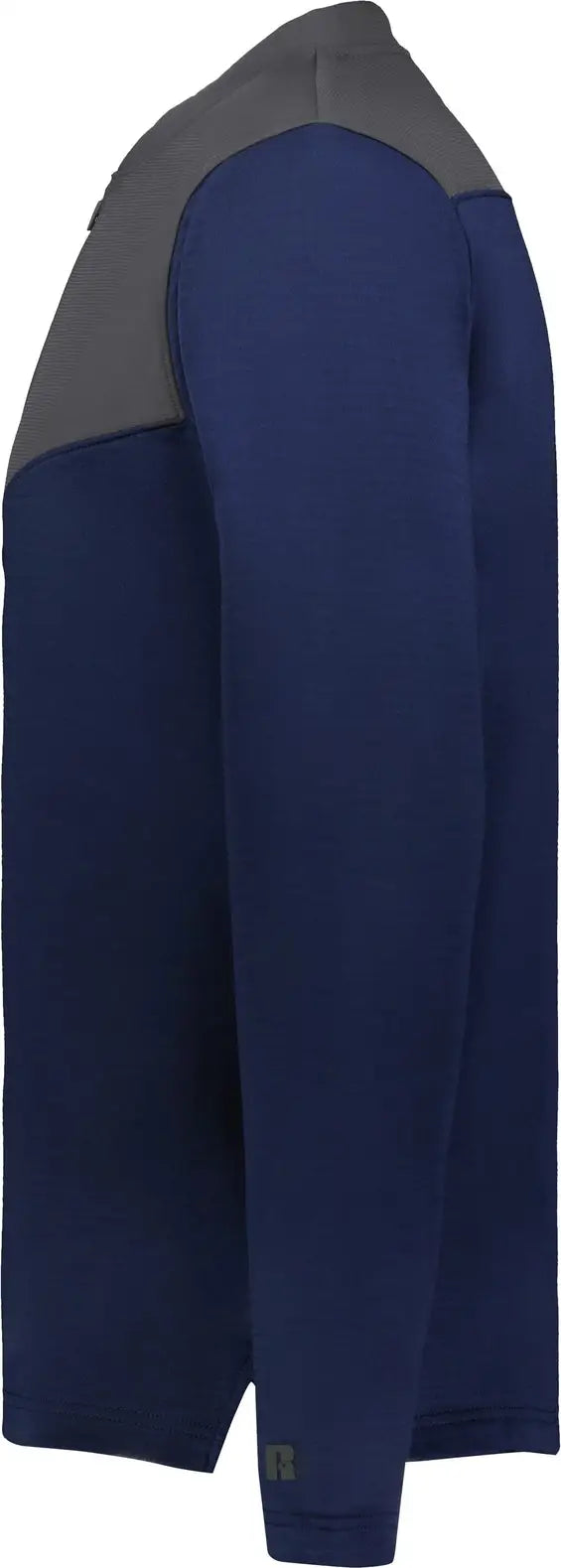 Russell R03gkm Sideline Grid 1/4-zip Pullover - Navy Stealth