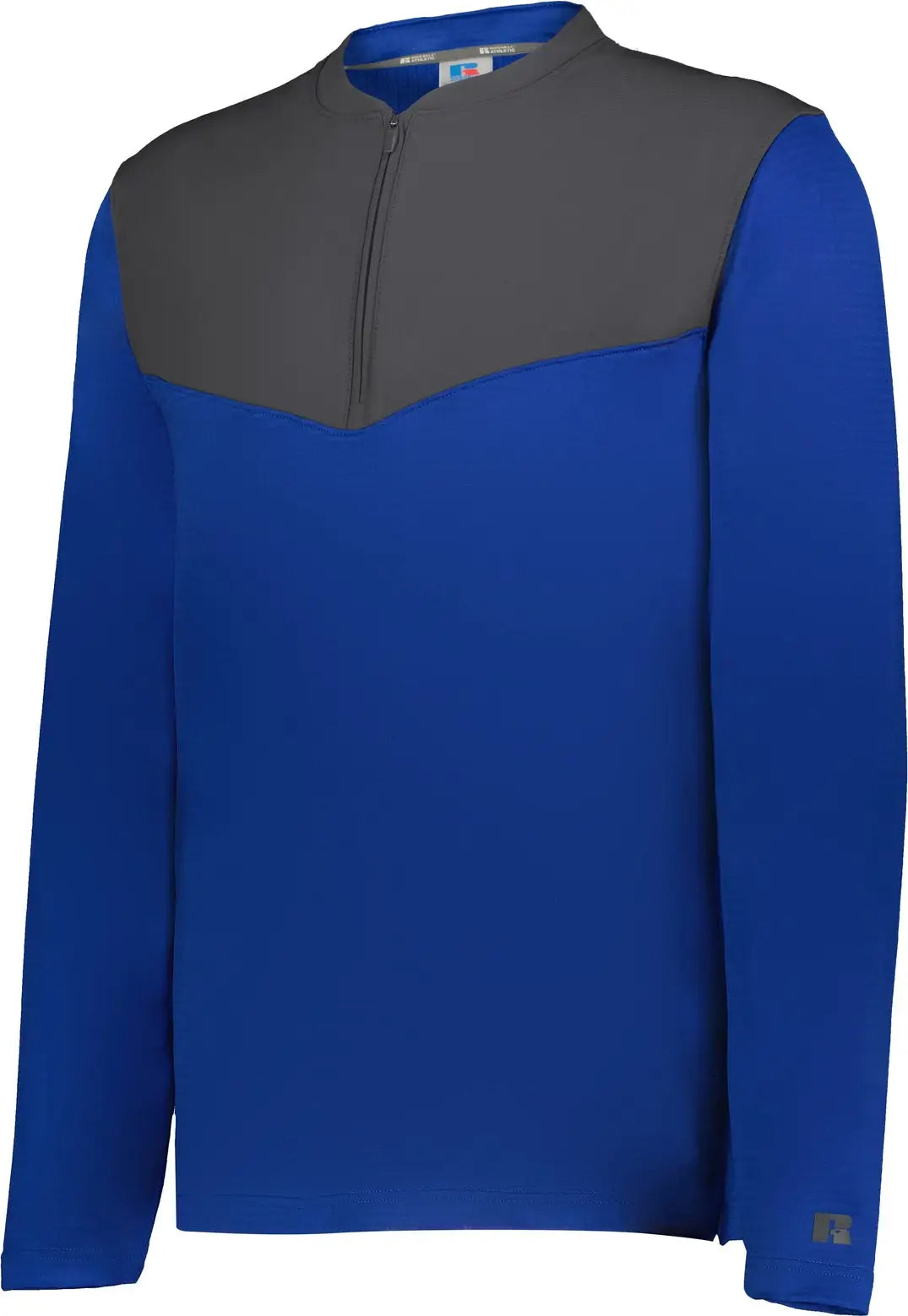Russell R03gkm Sideline Grid 1/4-zip Pullover - Royal Stealth - Adult s