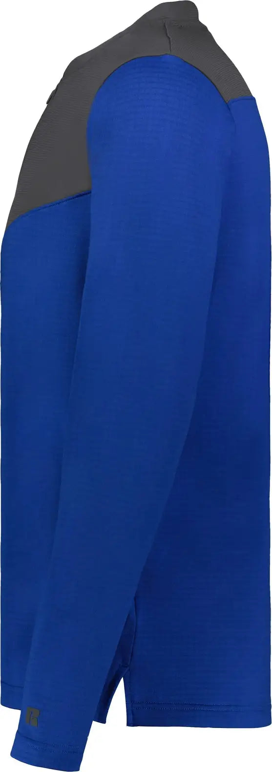 Russell R03gkm Sideline Grid 1/4-zip Pullover - Royal Stealth