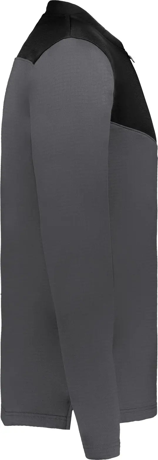 Russell R03gkm Sideline Grid 1/4-zip Pullover - Stealth Black