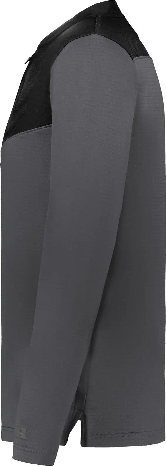 Russell R03gkm Sideline Grid 1/4-zip Pullover - Stealth Black