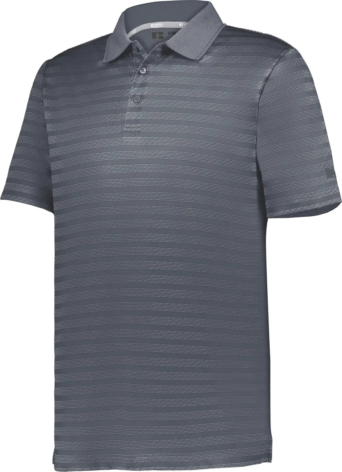 Russell R05jqm Sideline Striped Polo - Stealth - Adult s