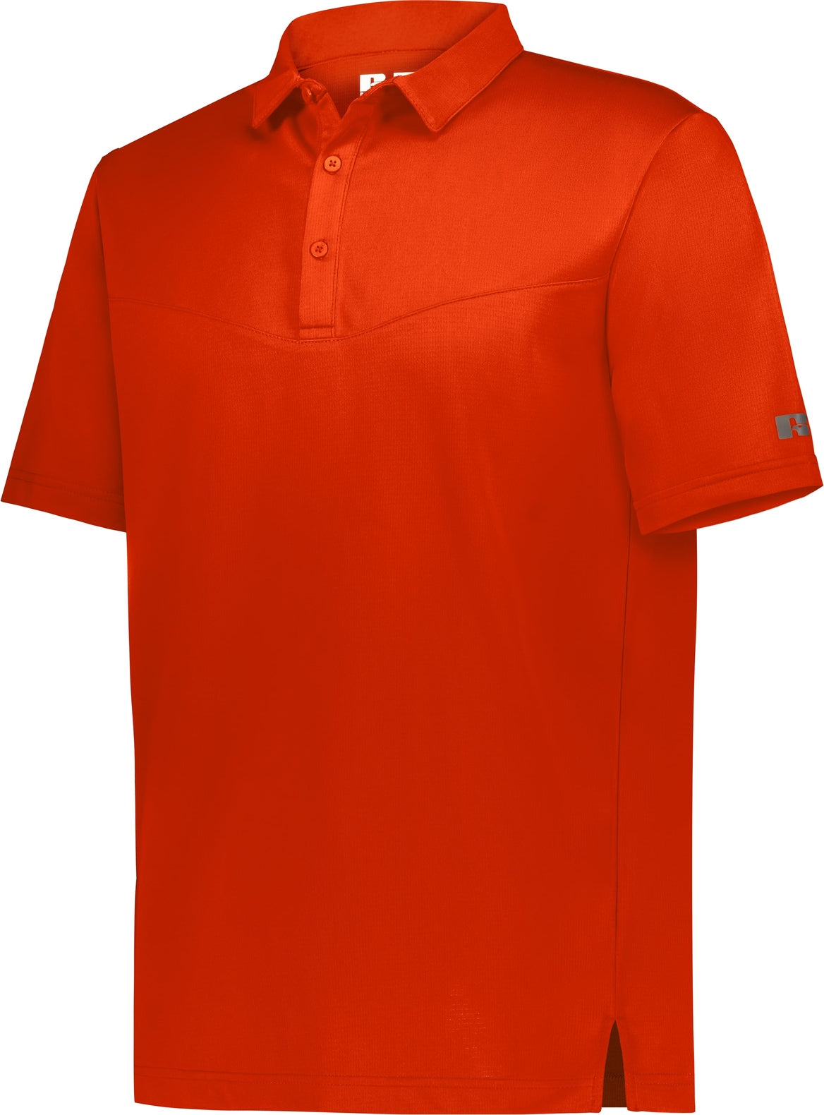 Russell R10gkm Sideline Grid Polo - Burnt Orange