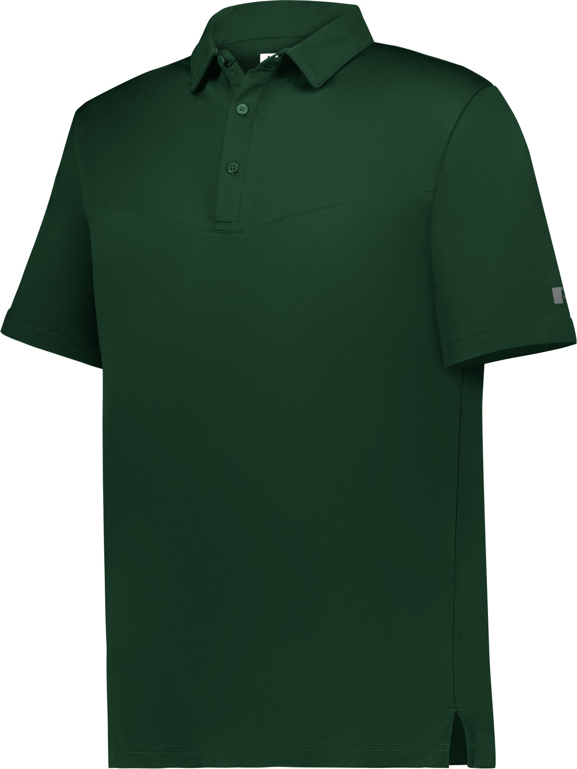 Russell R10gkm Sideline Grid Polo - Dark Green