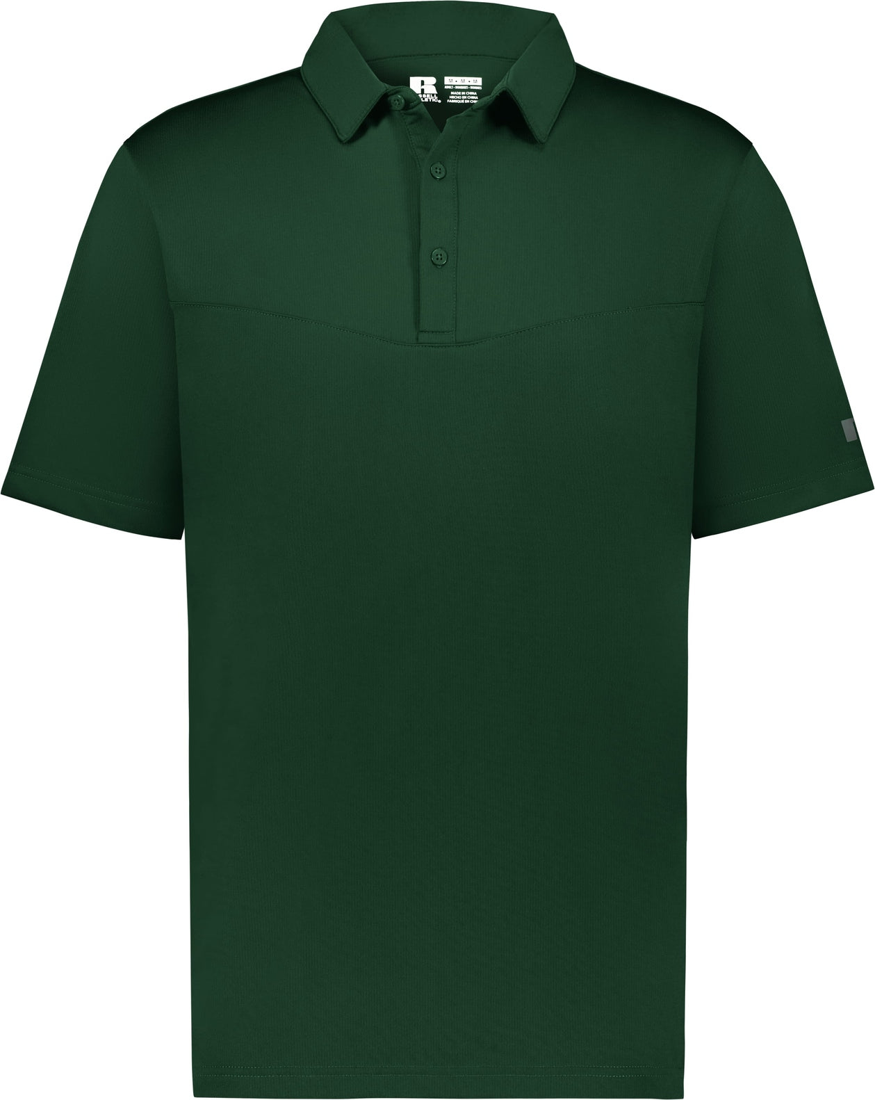 Russell R10gkm Sideline Grid Polo - Dark Green - Forest / Adult s