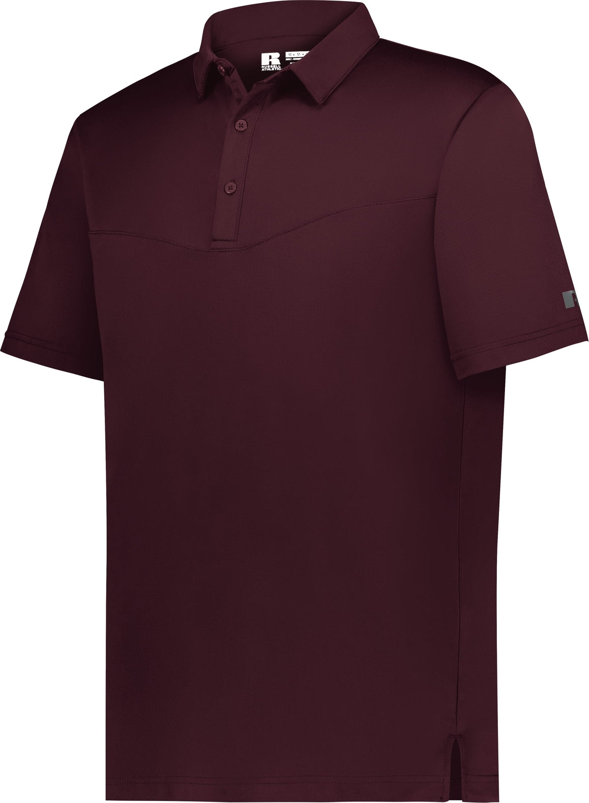 Russell R10gkm Sideline Grid Polo - Maroon - Adult s