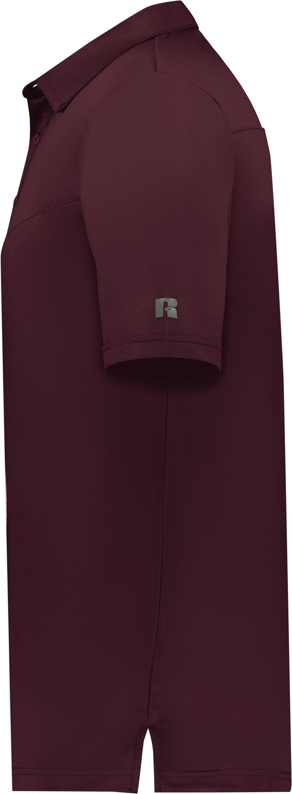 Russell R10gkm Sideline Grid Polo - Maroon
