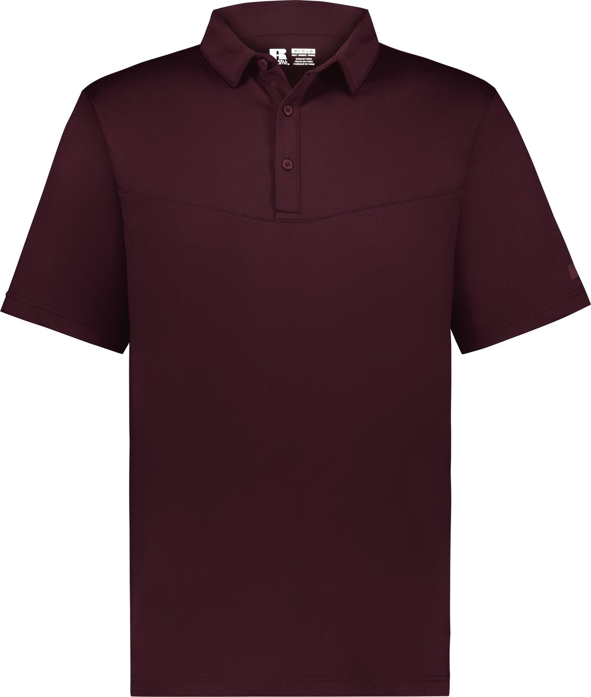 Russell R10gkm Sideline Grid Polo - Maroon