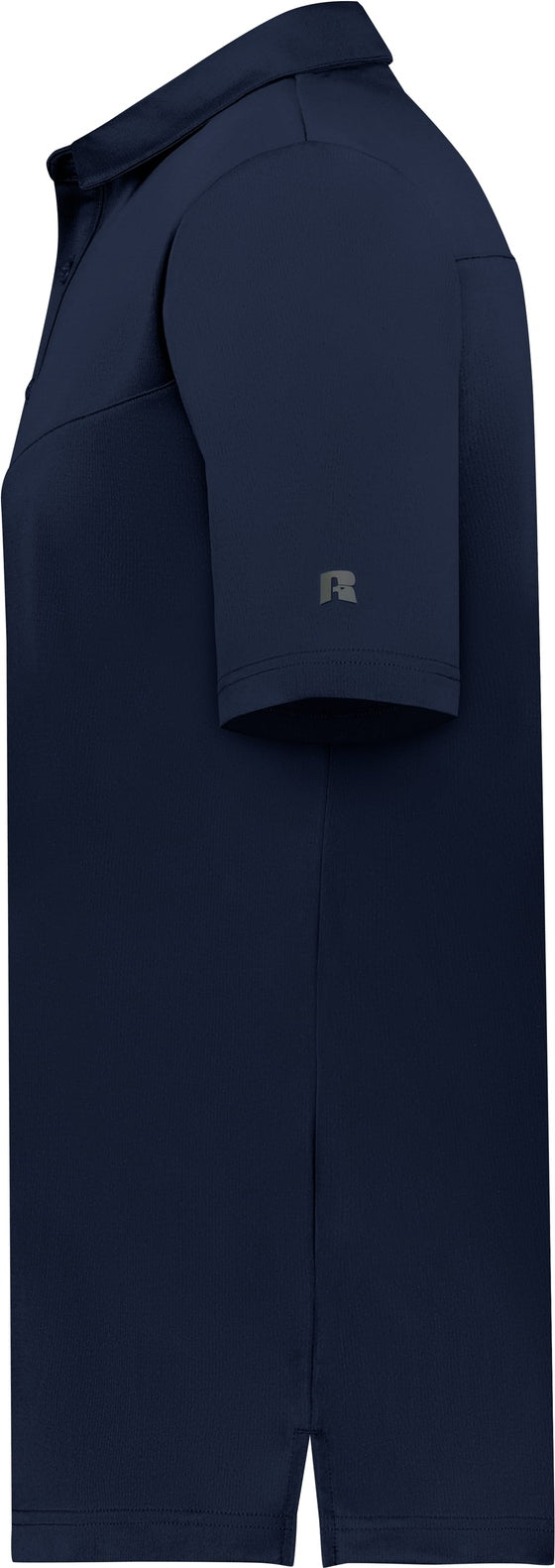 Russell R10gkm Sideline Grid Polo - Navy