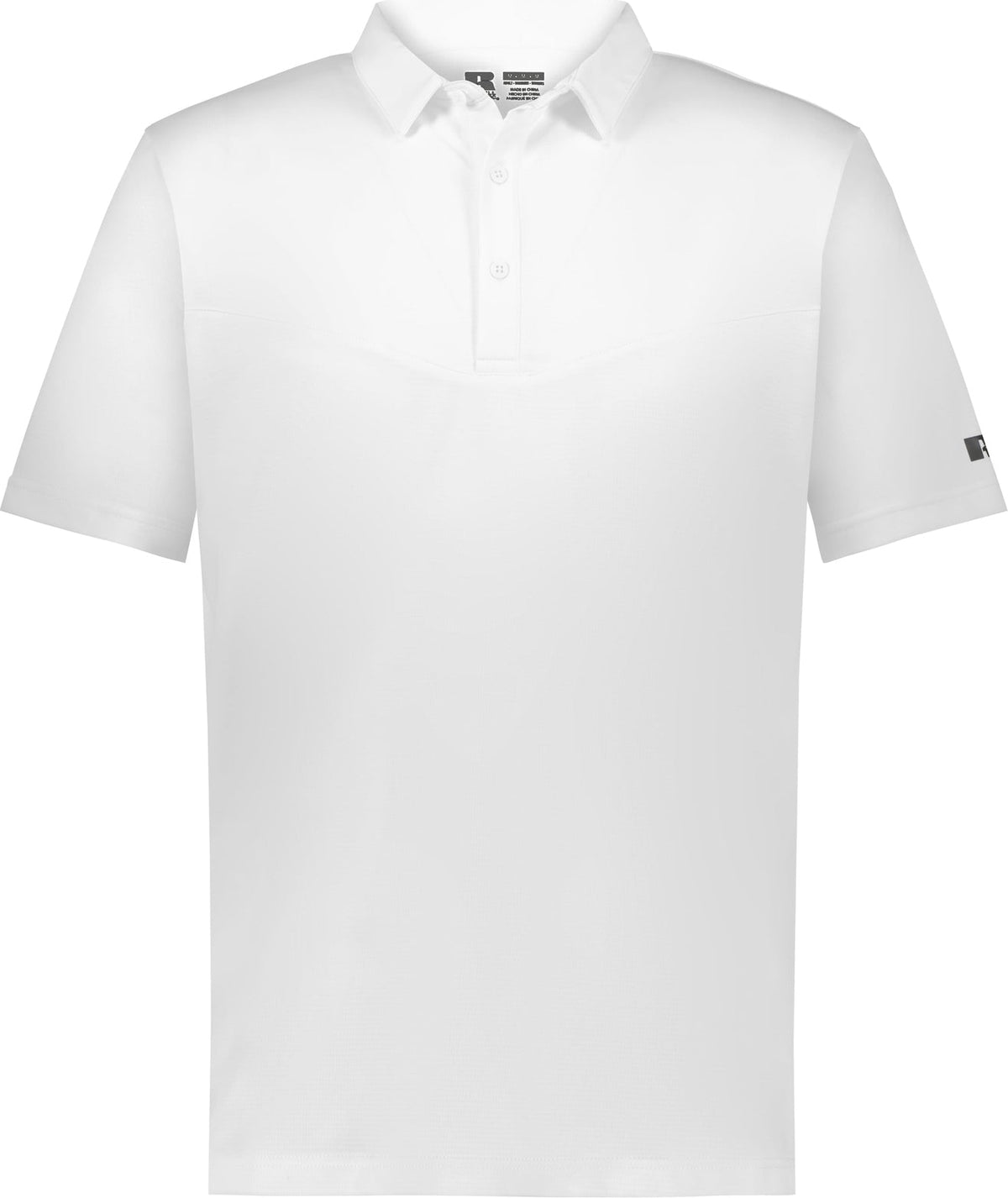 Russell R10gkm Sideline Grid Polo - White