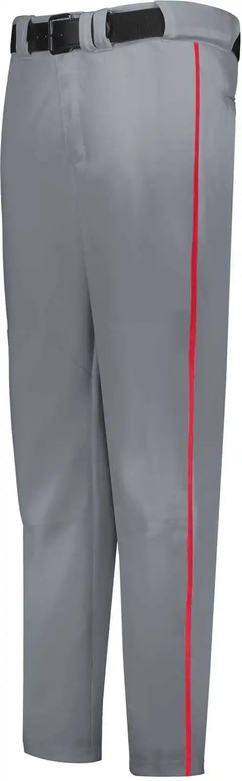 Russell R14dbb Youth Piped Change Up Baseball Pant - Gray True Red