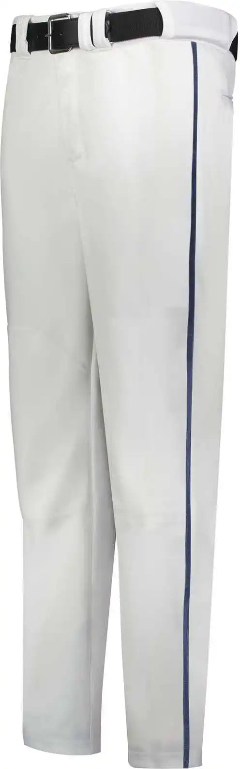 Russell R14dbb Youth Piped Change Up Baseball Pant - White Navy