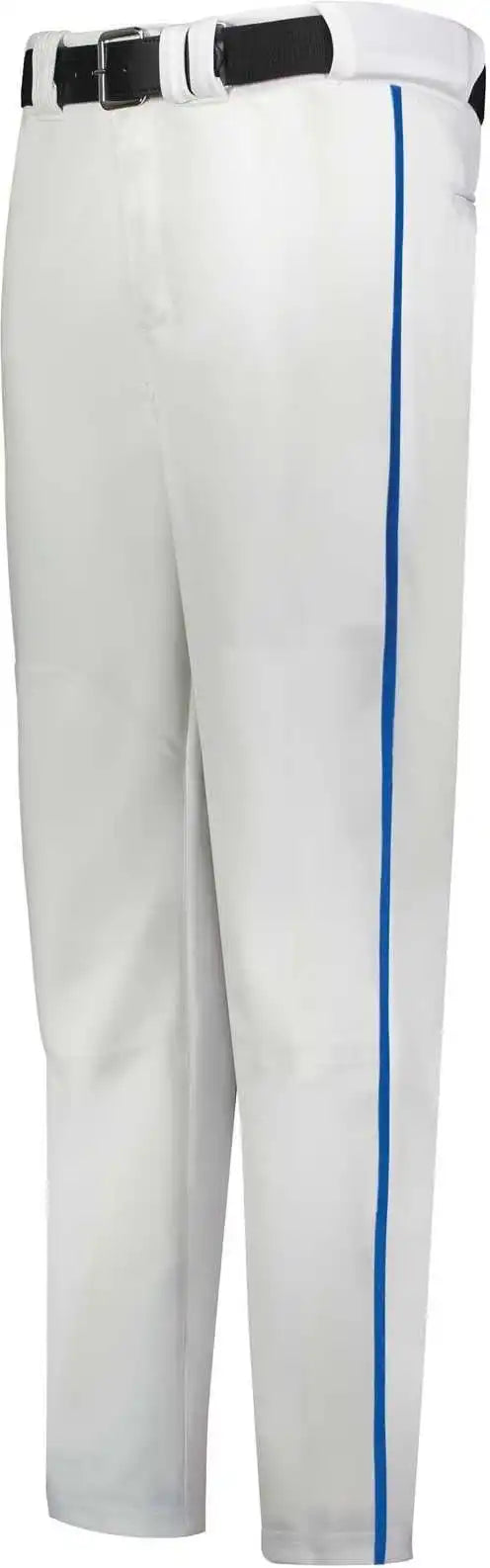 Russell R14dbb Youth Piped Change Up Baseball Pant - White Royal