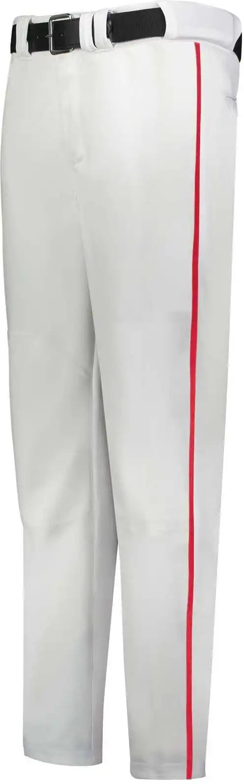 Russell R14dbm Piped Change Up Baseball Pant White True Red
