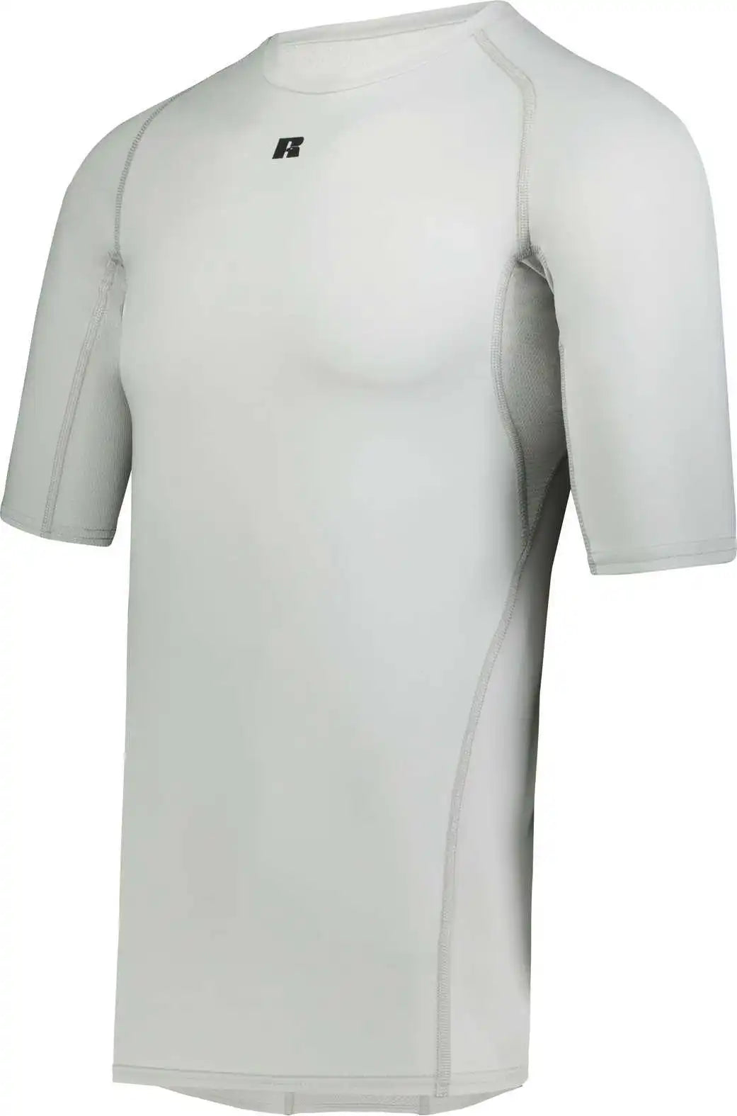 Russell R21cpm Coolcore Half Sleeve Compression Tee - Grid Iron Silver