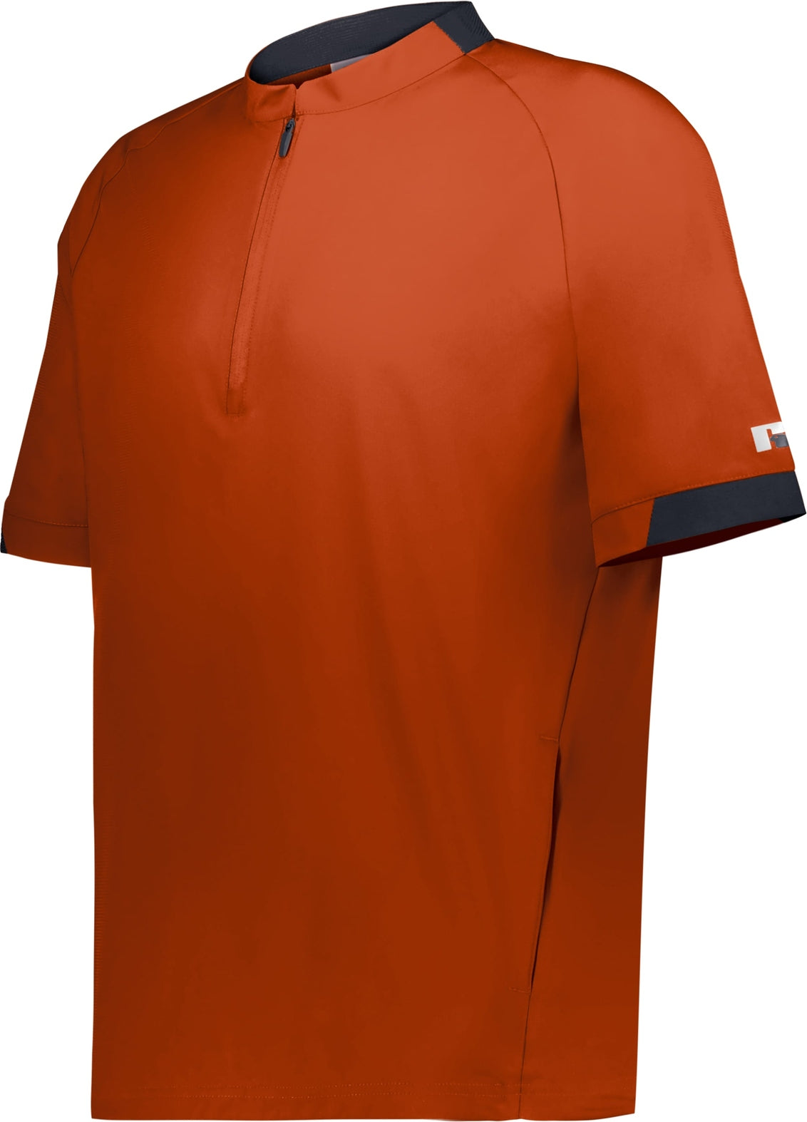 Russell R21dsm Ss Legend 1/2-zip Pullover - Burnt Orange Stealth - Dark Gray / Adult s