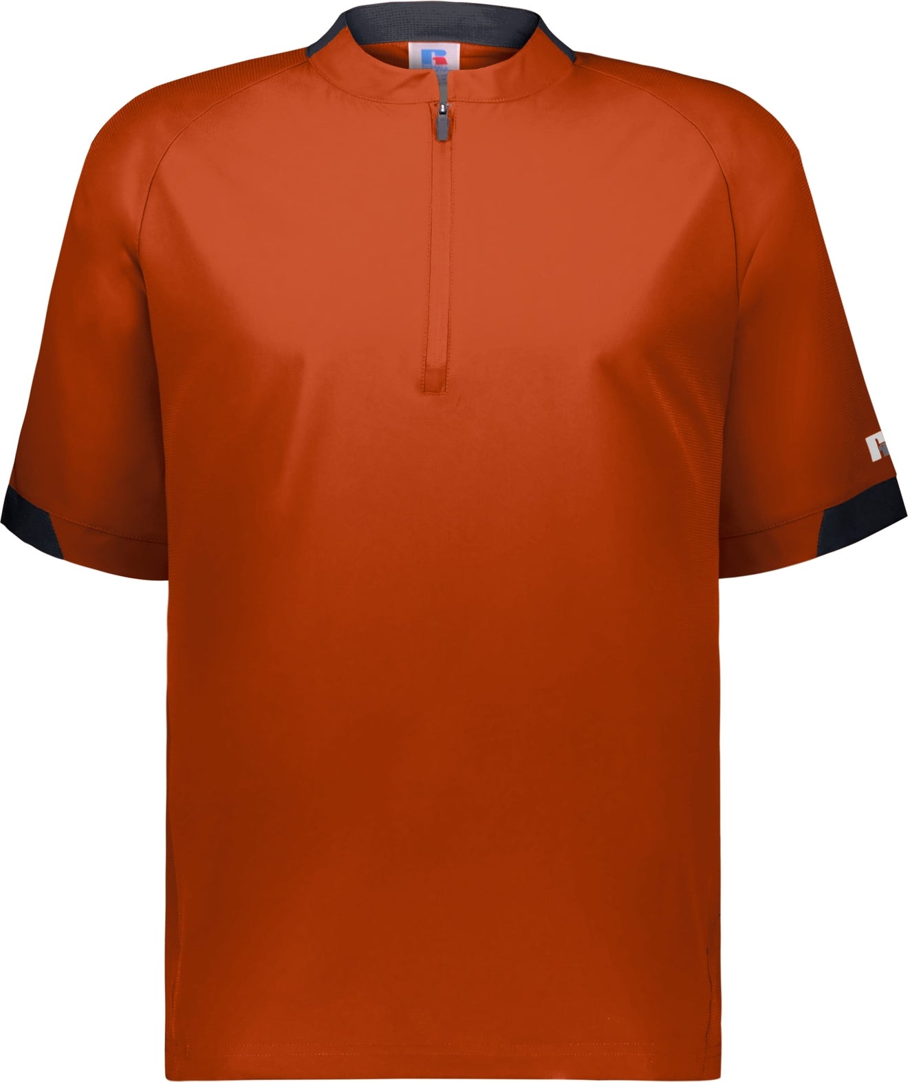 Russell R21dsm Ss Legend 1/2-zip Pullover - Burnt Orange Stealth - Dark Gray / Adult s