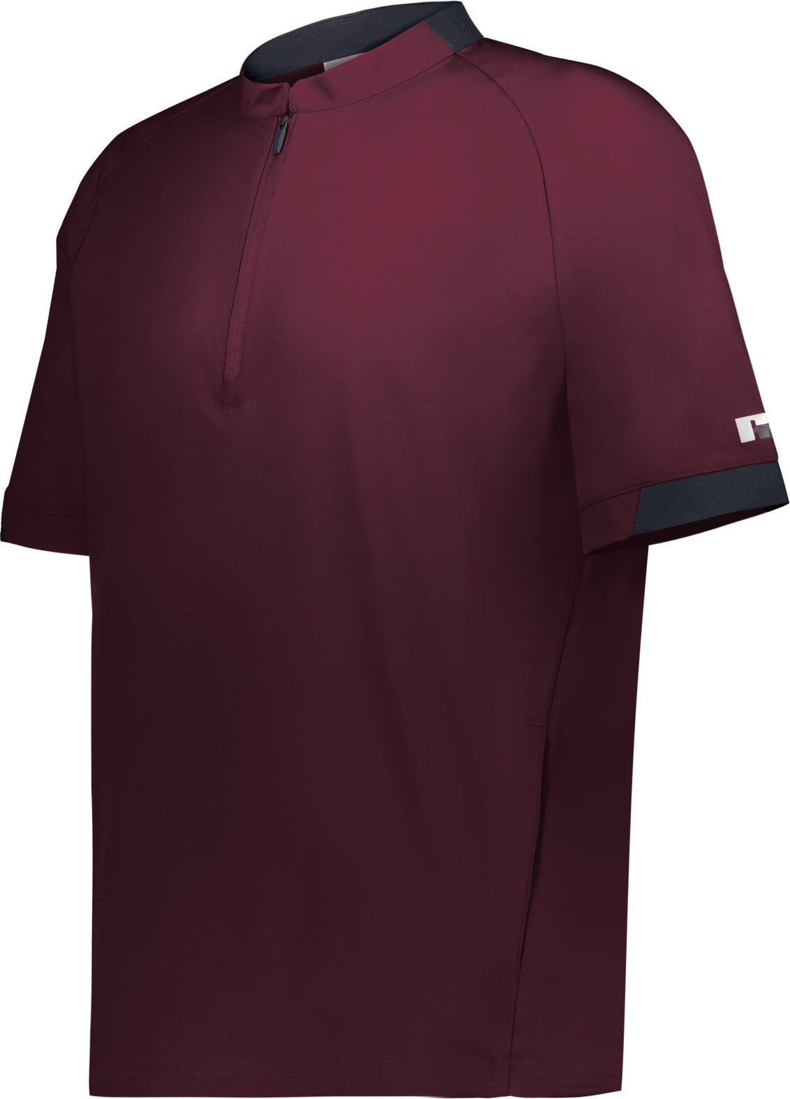 Russell R21dsm Ss Legend 1/2-zip Pullover - Maroon Stealth - Dark Gray / Adult s