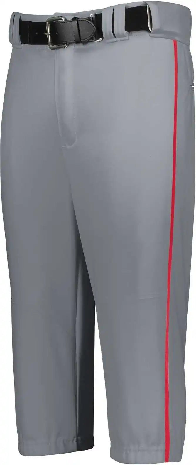 Russell R21lgb Youth Piped Diamond Series Knicker 2.0 - Baseball Gray True Red