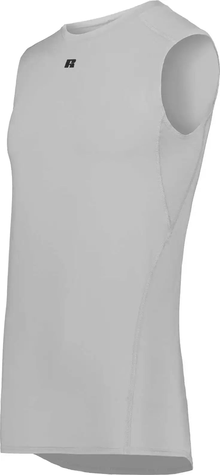 Russell R22cpm Coolcore Sleeveless Compression Tank - Grid Iron Silver